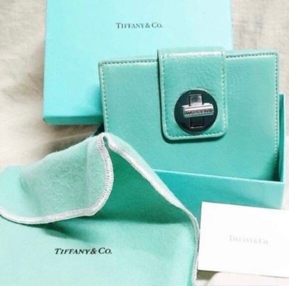 Tiffany & Co. Handbags - Tiffany & Company Vintage Blue Turn Lock Wallet
